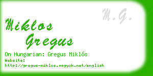 miklos gregus business card